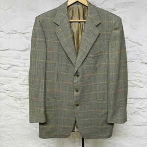 Brioni Plaid Wool Cashmere Blend Sport Coat Blazer Sz 42R Made in Italy Vintage